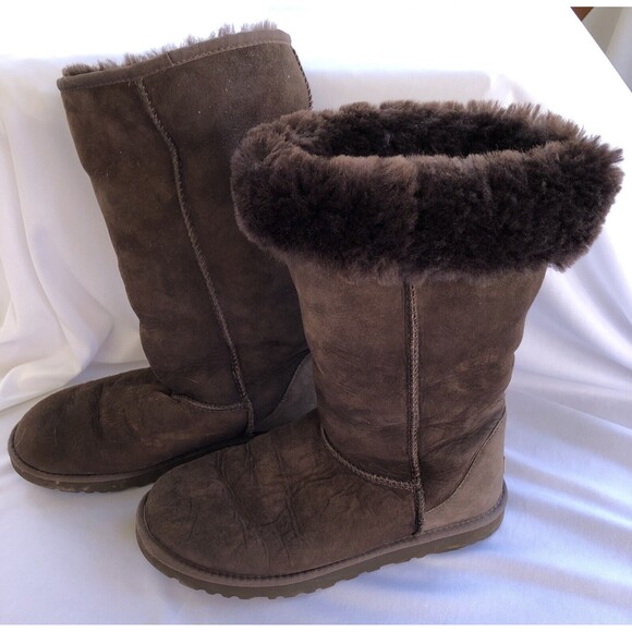 UGG Australia Chocolate Brown Classic Tall Boots Size 9 EUC - Picture 2 of 9